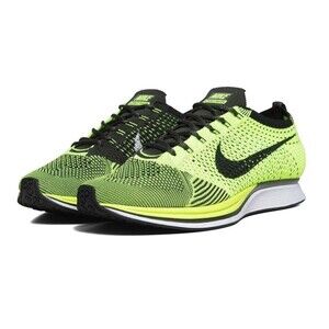 Nike Flyknit Racer Volt Black Sequoia Neon Yellow Green 526628-721 Men’s 11 EUC